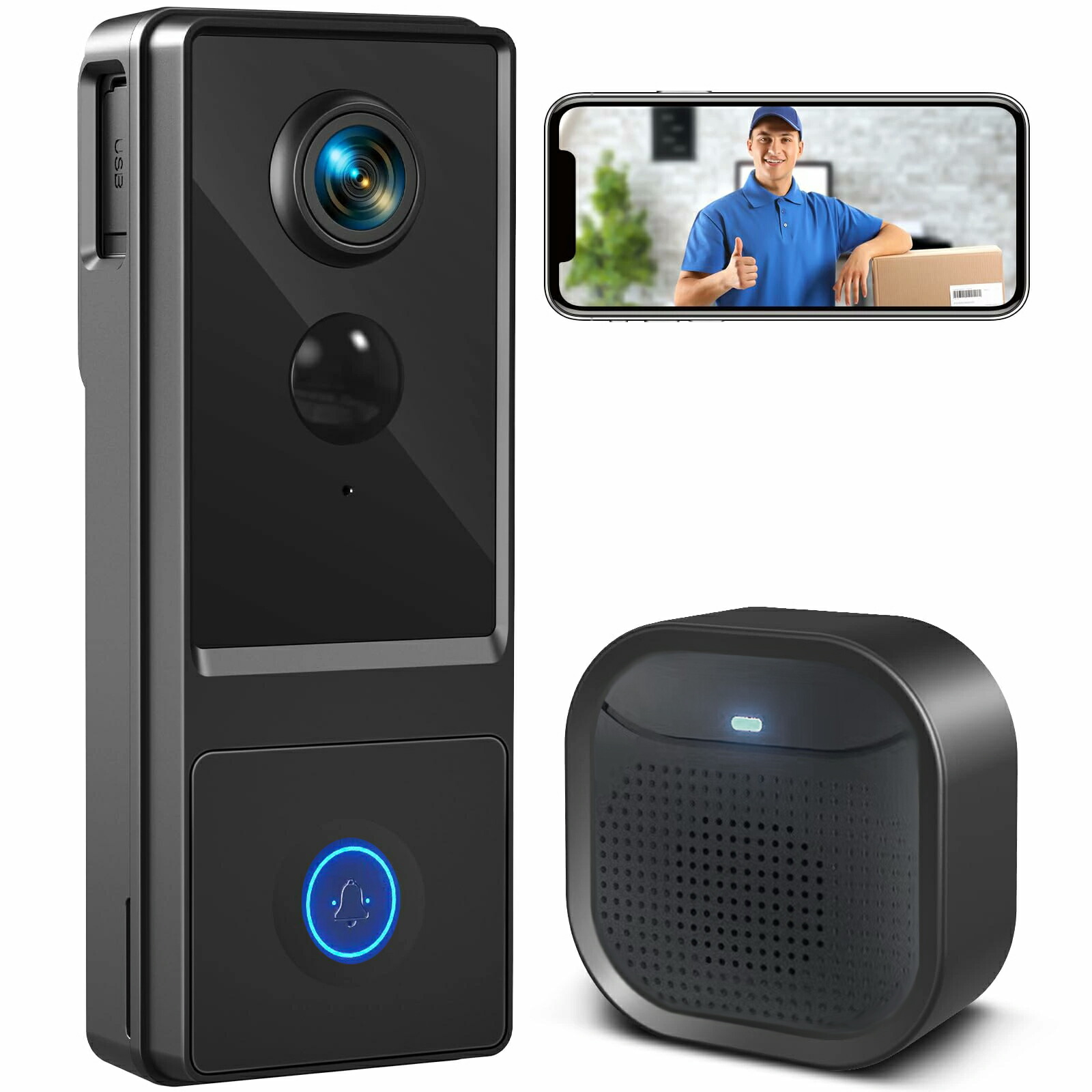 楽天市場】インターホン ワイヤレス 工事不要 Alexa対応 スマホ連動