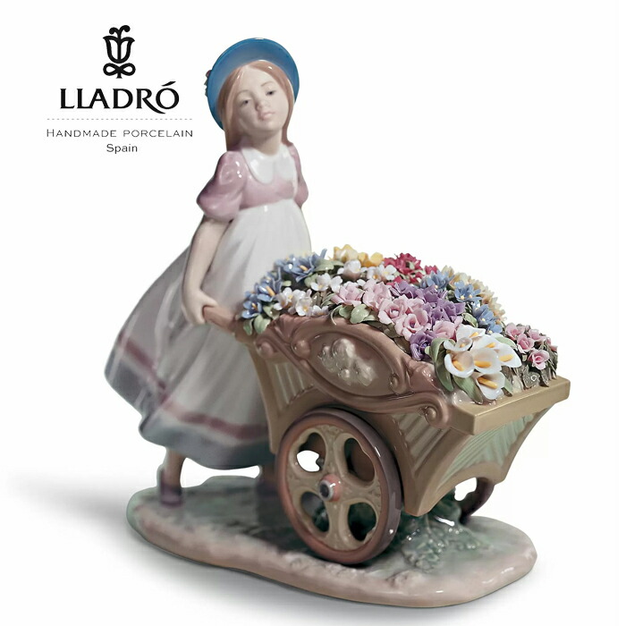 楽天市場】リヤドロ 花の香りにつつまれて カーネーション ブーケ 少女