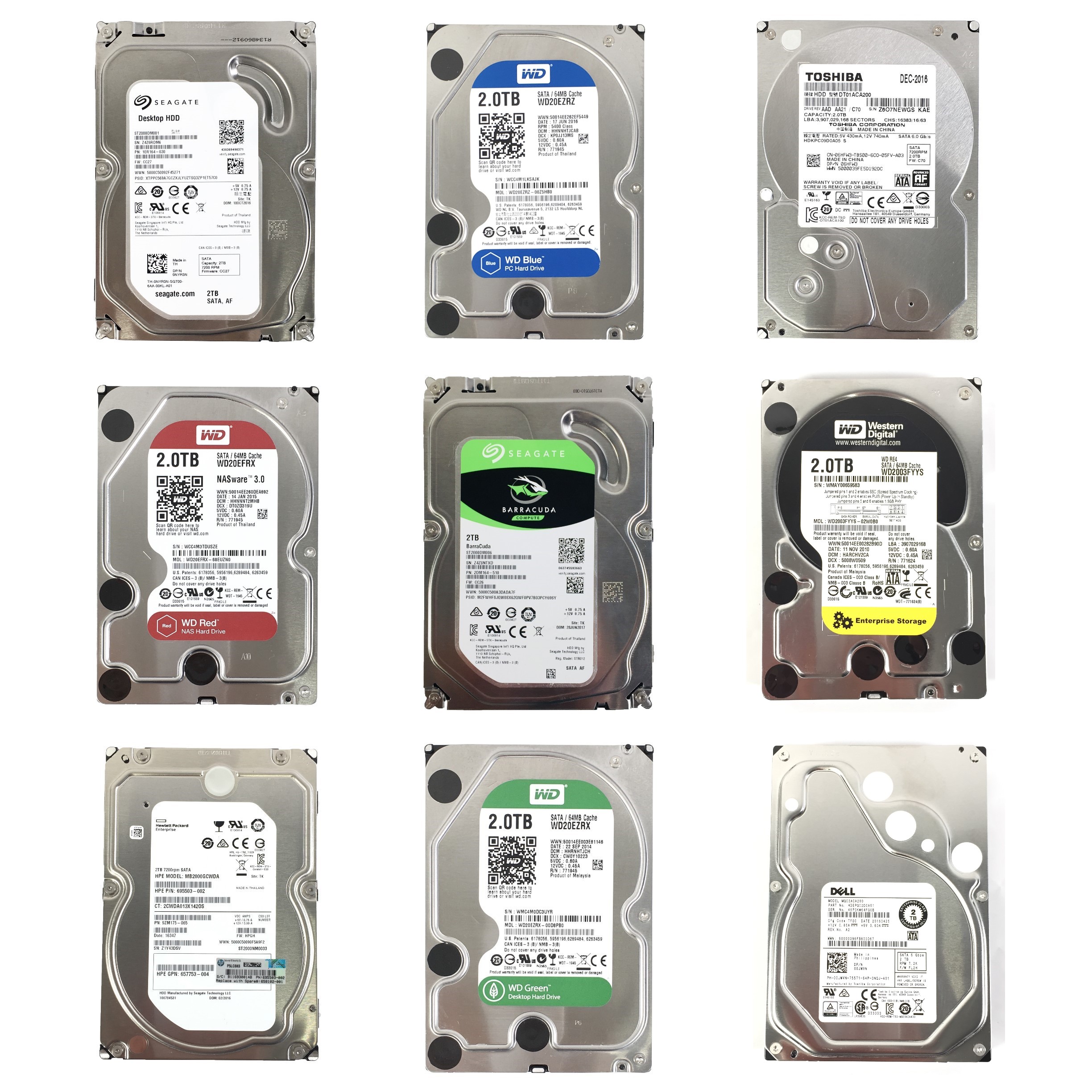 楽天市場】R053-4 TB 3.5 インチ SATA HDD 1点 SEAGATE/HP/WD /TOSHIBA