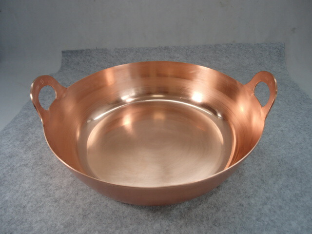 楽天市場】板厚2.0mm 純銅 天ぷら鍋 33cm 錫引き無しタイプ 内径330mm