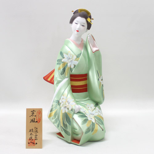 楽天市場】【博多人形】【美人物（座姿）】『祝鶴 進作』 : 藤田人形