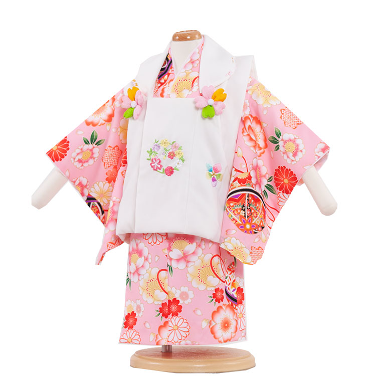 楽天市場】【レンタル】ベビー着物 /ピンクの小花/華 二部式着物321-3