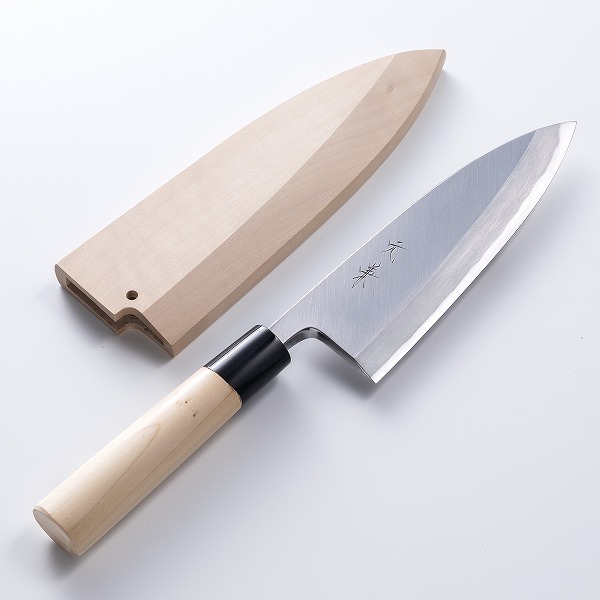 楽天市場】堺元兼 柳刃包丁 片刃 240mm 白紙2号 水牛柄 木鞘付 極上品