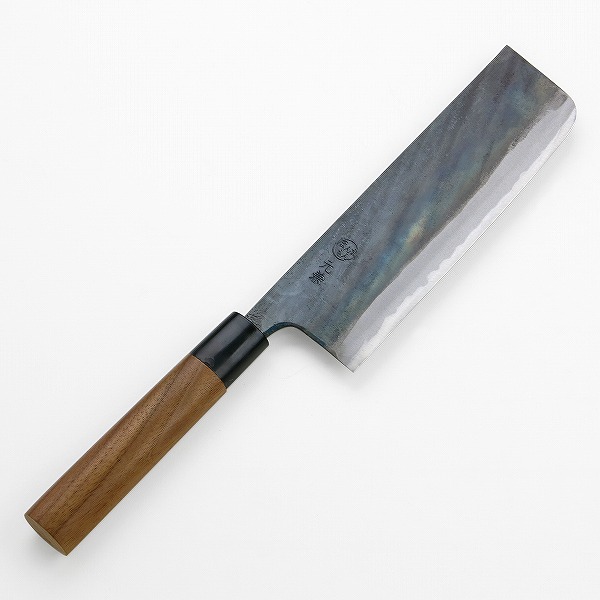 楽天市場】元兼 菜切り包丁 165mm 両刃 青紙スーパー 割込み 黒打ち