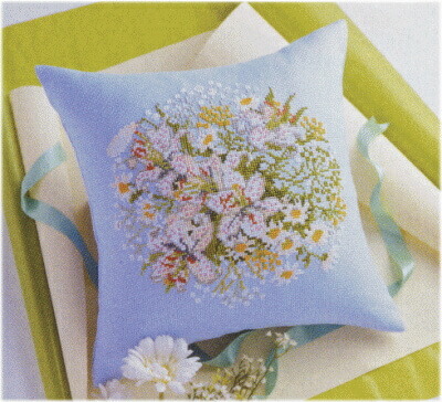 楽天市場】クロスステッチ キット クッションカバー 子猫と蝶 6009