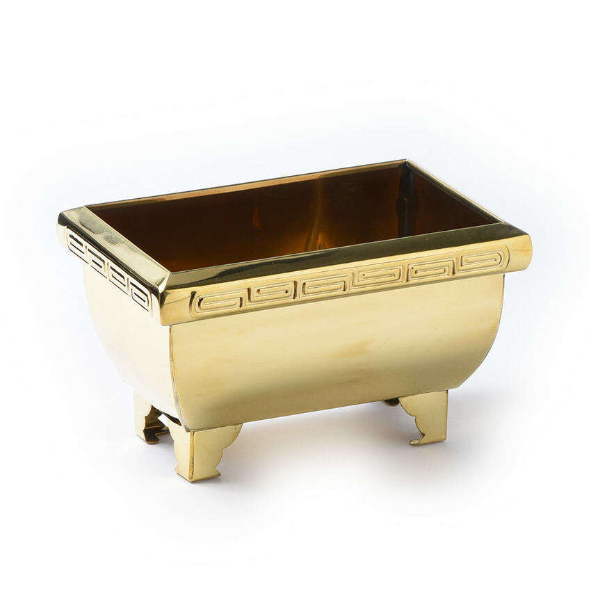 楽天市場】香炉 板角香炉 真鍮製 磨き仕上 8寸 24cm 香呂 8.0号 国産