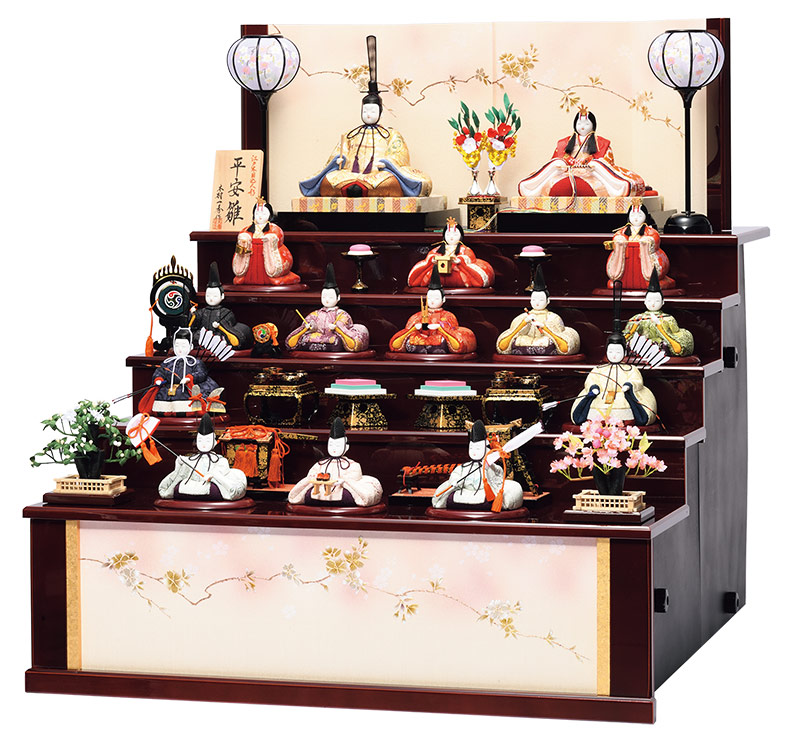 楽天市場】雛人形 コンパクト 一秀 ひな人形 木目込人形飾り 五段飾り