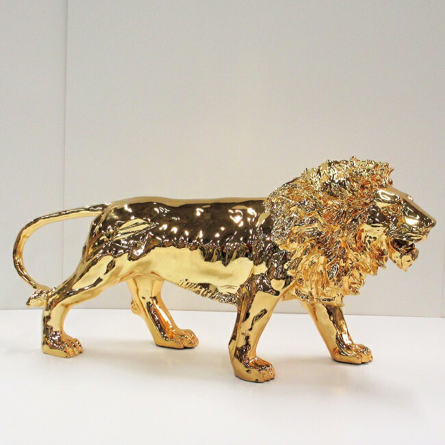 楽天市場】ワニ 置物 クロコダイル 金 オブジェ ゴールド W58cm