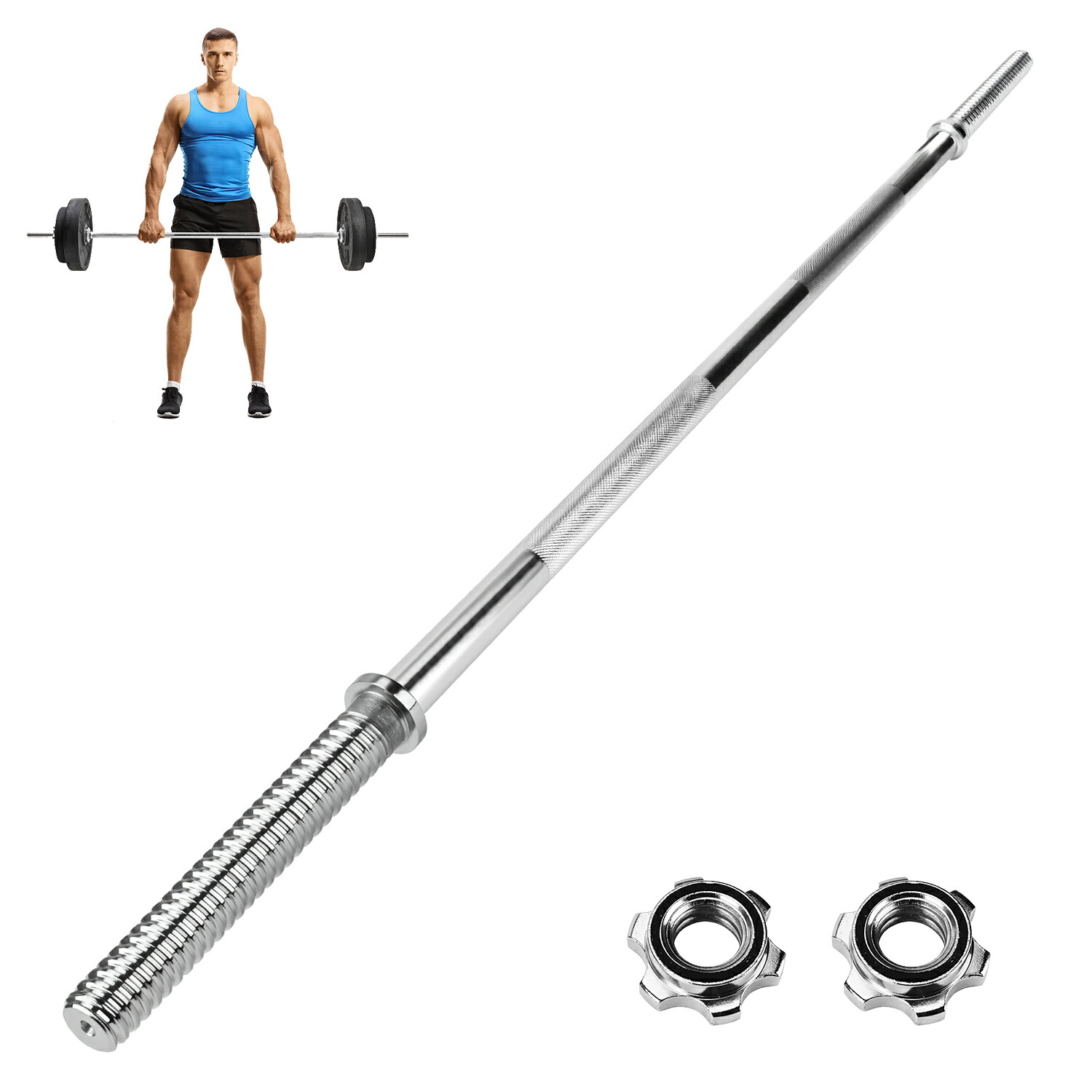 楽天市場】即納！バーベルシャフト 180cm 直径28mm ストレートバー