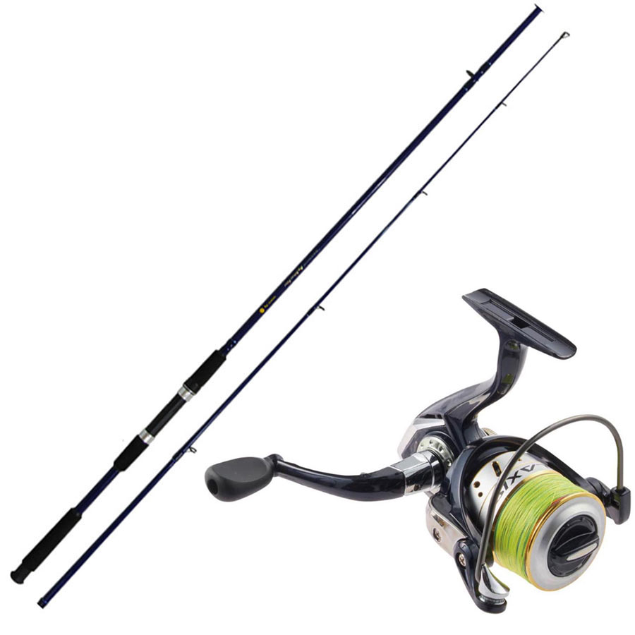 楽天市場】ルナヒサノ シーバスロッド＆リールセット PEライン付 9