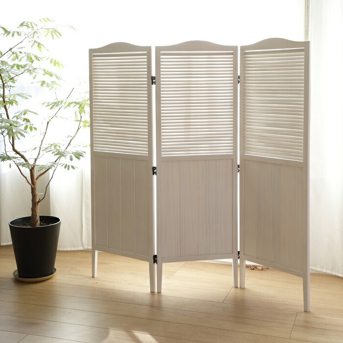 楽天市場】北欧風 パーテーション 3連 アンティーク風 ブラウン カフェ