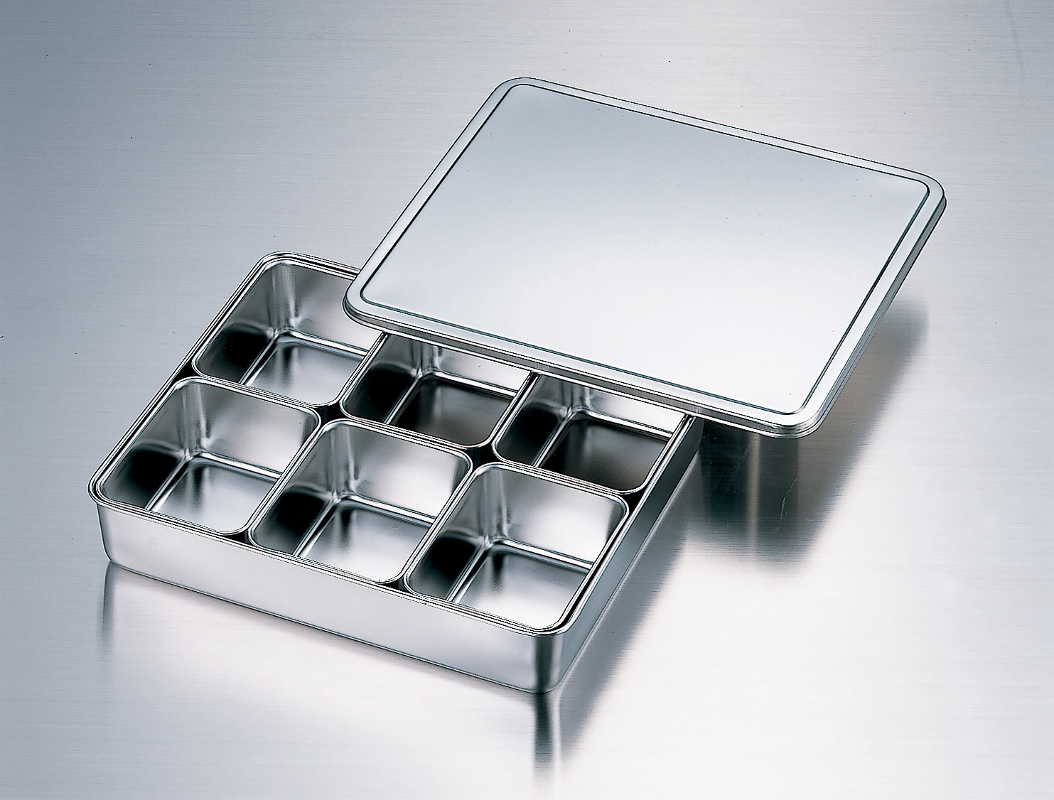 楽天市場】18-8 中型調味料入バット（仲子S号）4ヶ入(田型)【薬味入れ