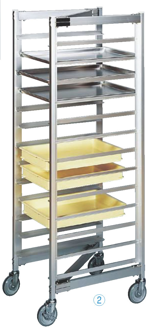 楽天市場】SAZ型ｺﾝﾃﾅｰ&ﾄﾚｰﾗｯｸｶｰﾄ Z-13(ｱﾙﾐ製) 【代引き不可】【カート