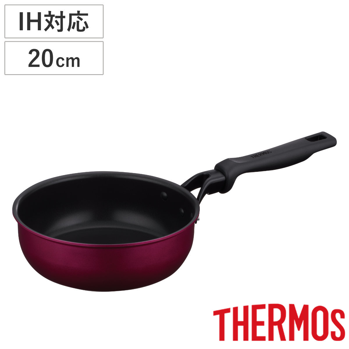 楽天市場】サーモス フライパン 20cm IH対応 深型 PFOAフリー デュラ