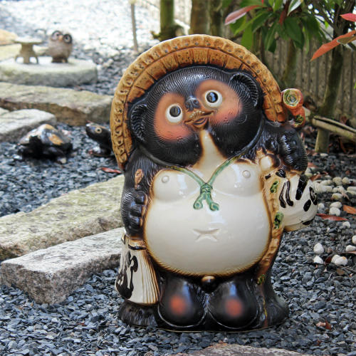 楽天市場】【ポイント5倍】信楽焼 たぬき ふくろう付き 開運 狸 13号