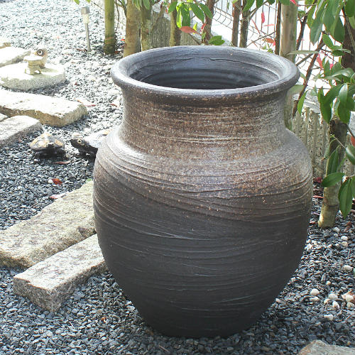 楽天市場】【ポイント10倍】信楽焼 大型 フラワーベース 窯肌 松皮 20