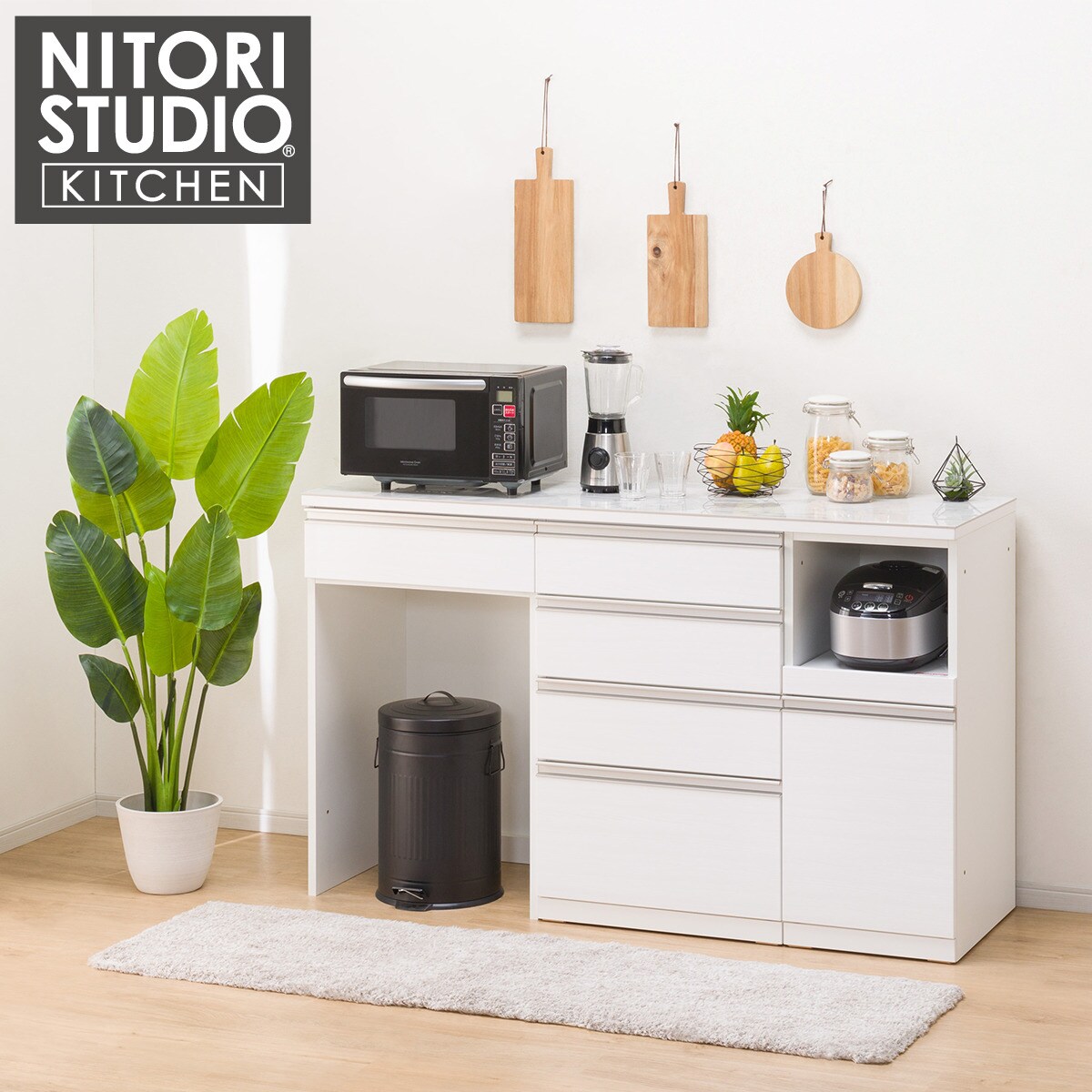 楽天市場】キッチンカウンター (セラミック天板リガーレ180CT WH