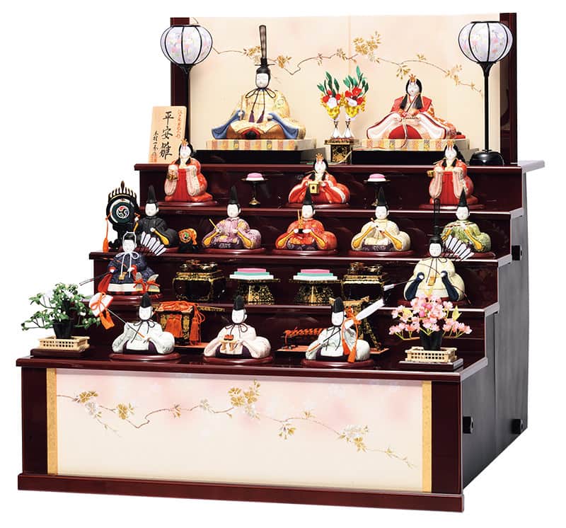 楽天市場】雛人形 コンパクト 一秀 ひな人形 木目込人形飾り 五段飾り