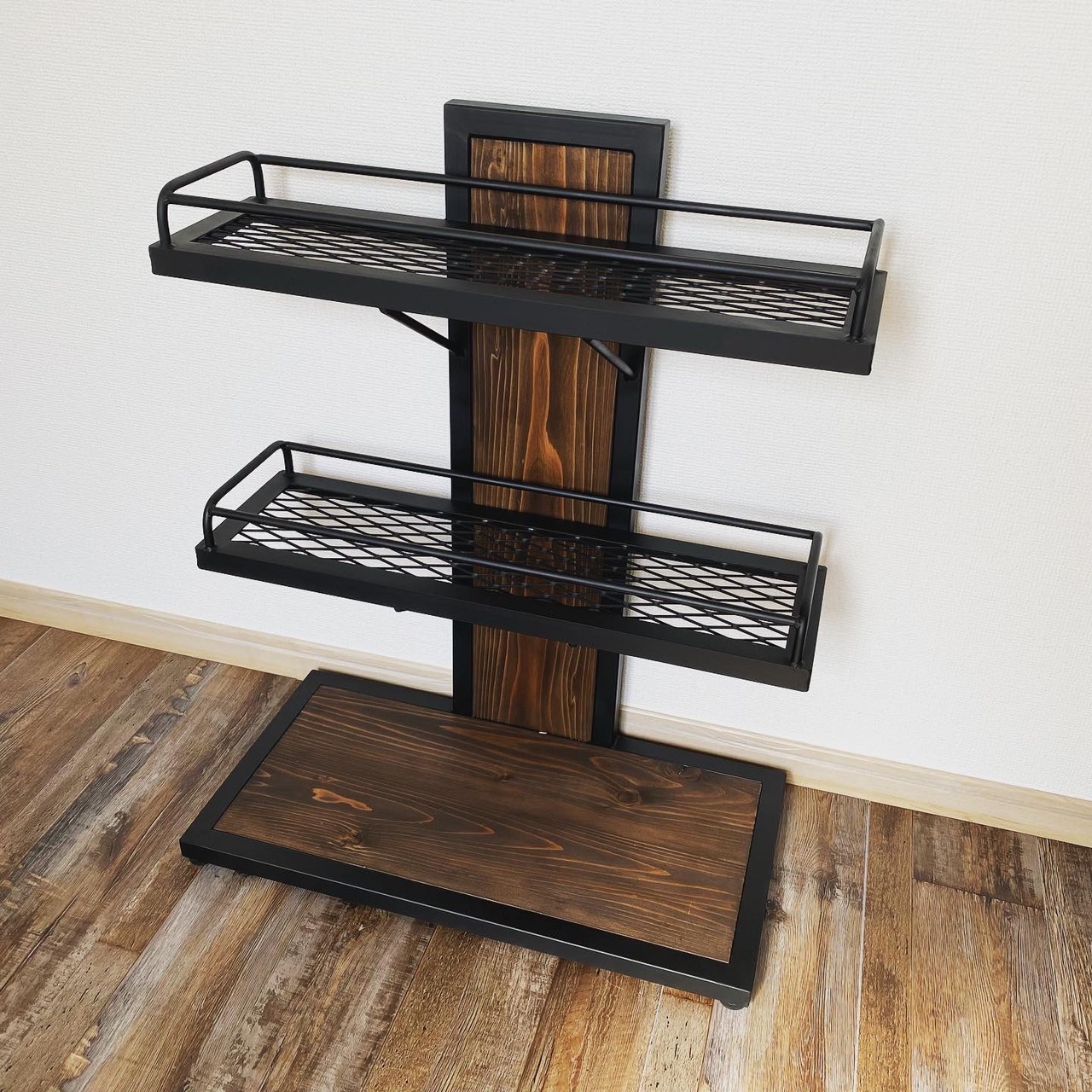 楽天市場】アイアン シェルフ 1段 ワイド 植物棚 幅600*高さ100*奥行