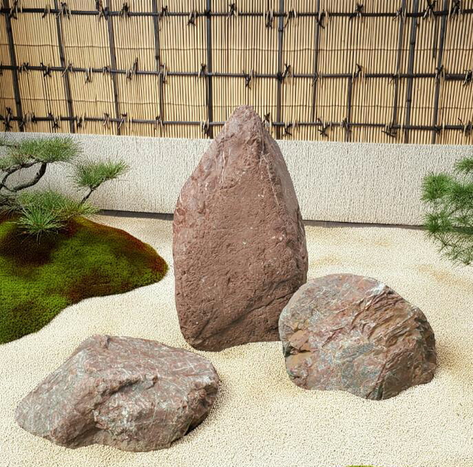 楽天市場】紅加茂石 水石 磨き 景石 鑑賞石 赤石 台付き 飾り石 希少