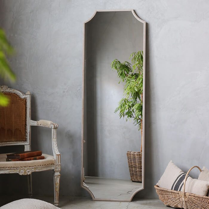 楽天市場】ミラーDecoシルバー// 鏡 壁掛け シルバー 銀 長方形