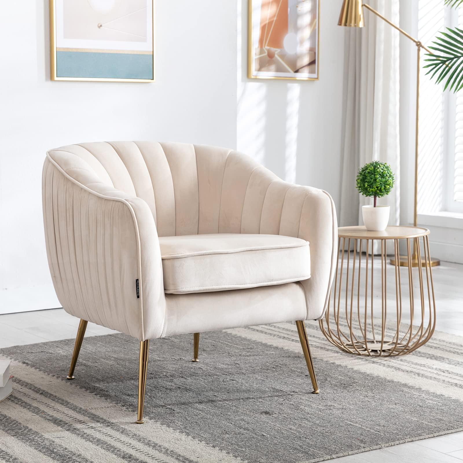 楽天市場】Altrobene 1人掛け ソファー オットマン付き ベルベット