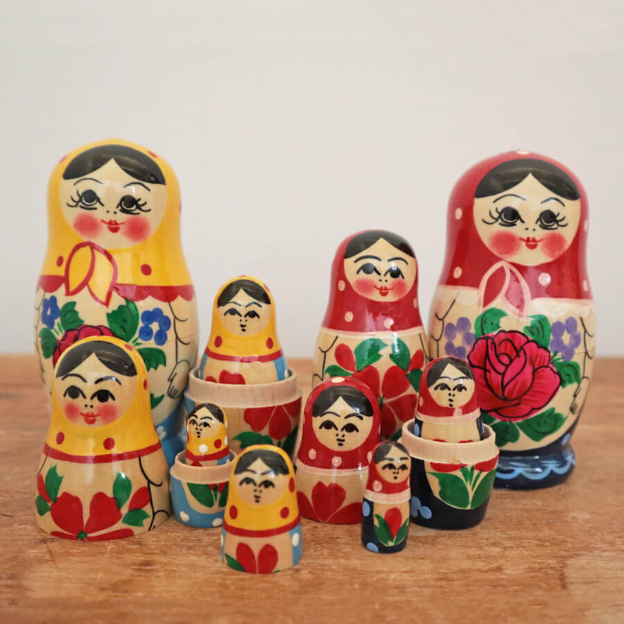 楽天市場】白木 おきあがりこぼし マトリョーシカ【VOLGA ヴォルガ