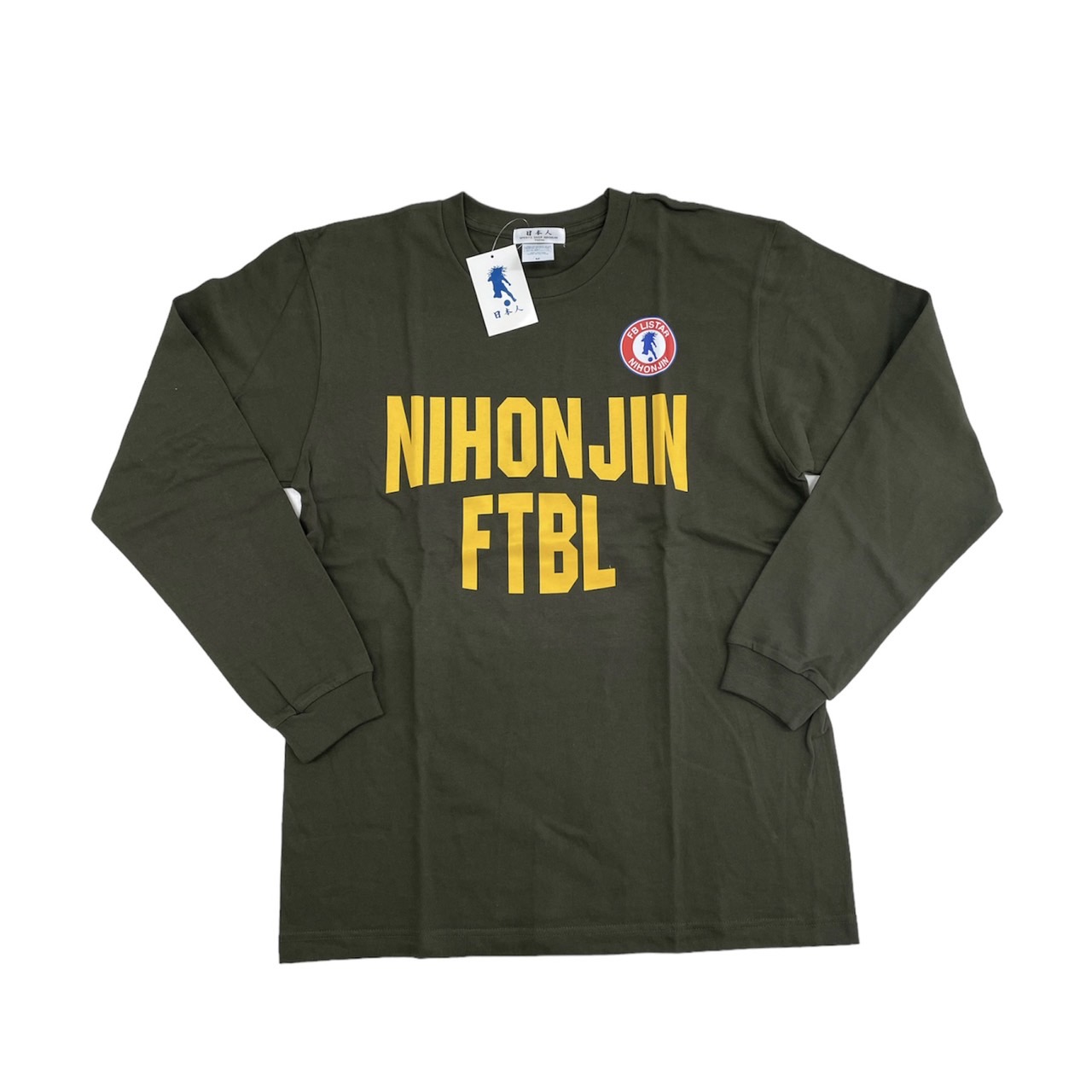 楽天市場】スポーツショップ日本人 オリジナルロングTシャツ カーキ M