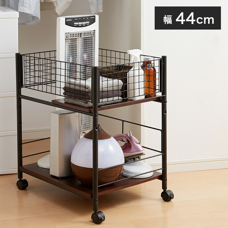 楽天市場】キャスター付き クローゼット収納ラック 幅44cm ブラック