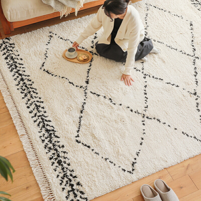 楽天市場】ラグ ラグマット BIANCA BOHO 200×200 四角形タイプ