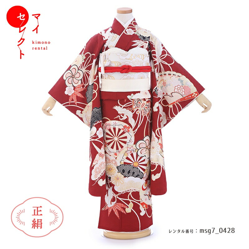 楽天市場】七五三 着物 7歳 フルセット レンタル 女の子 高級正絹Y212
