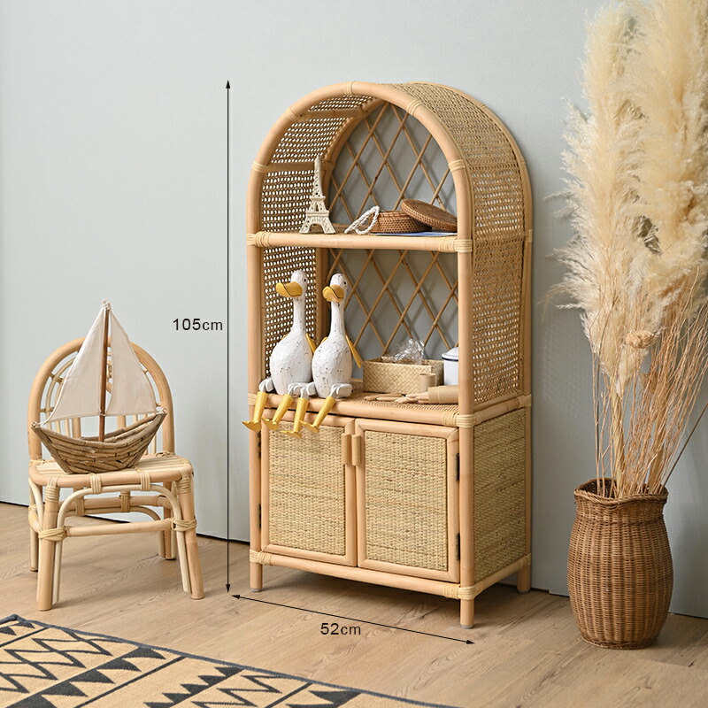 ≪SS≫19999→17999円!!アジアン家具 ラタン チェスト オープンラック