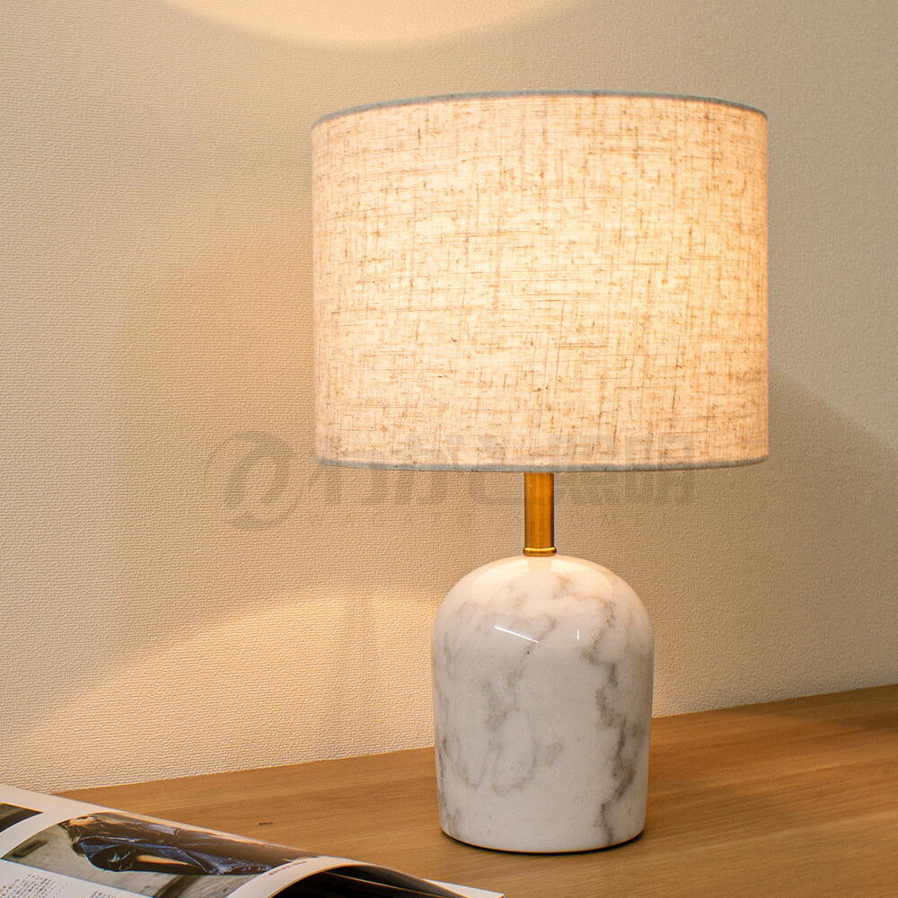 楽天市場】オーブ テーブルランプ ベージュ 大理石ベース ボール電球