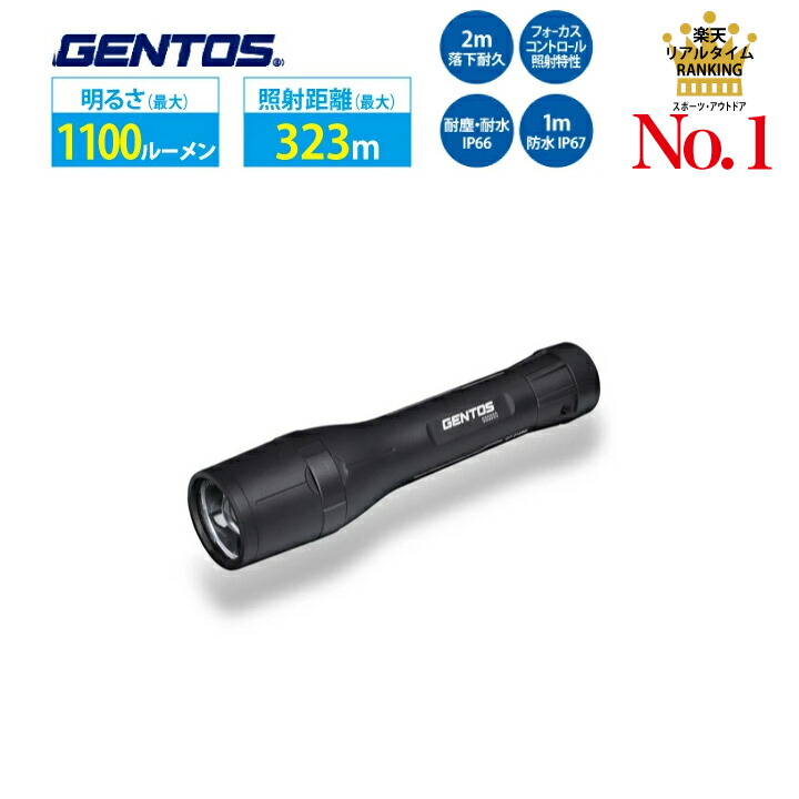 楽天市場】ハンディライト GENTOS ジェントス GF-216RG LED USB充電式