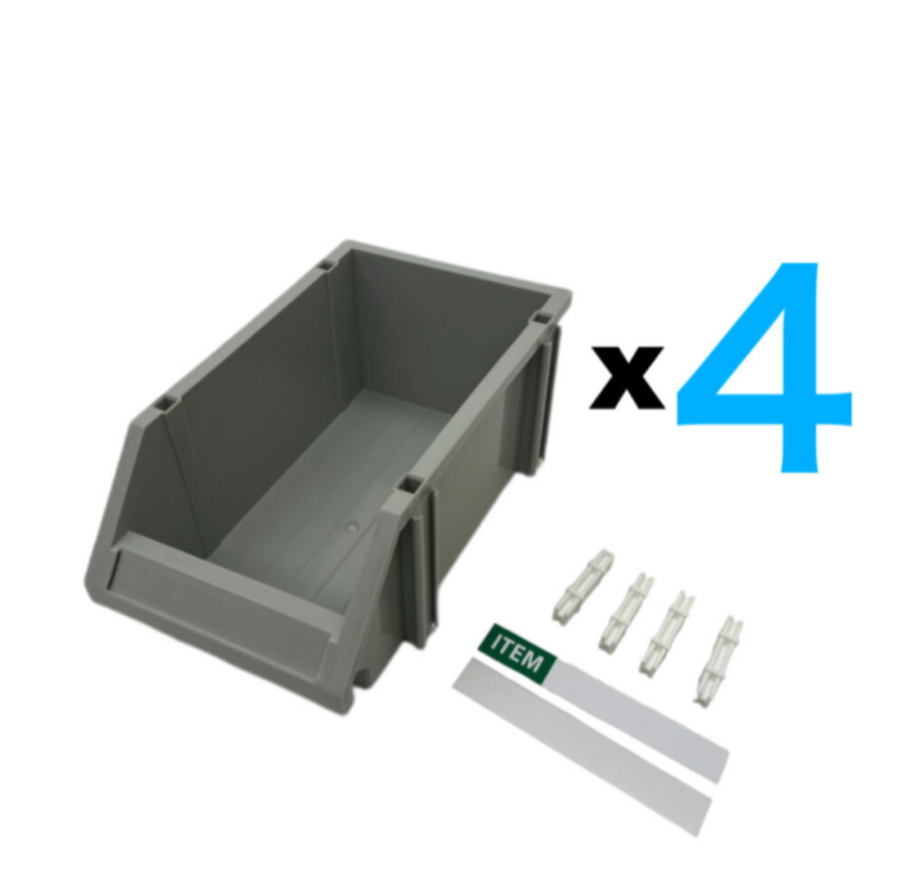 楽天市場】【三方良し】連結パーツボックスグ グレー色 /グリア色 4個