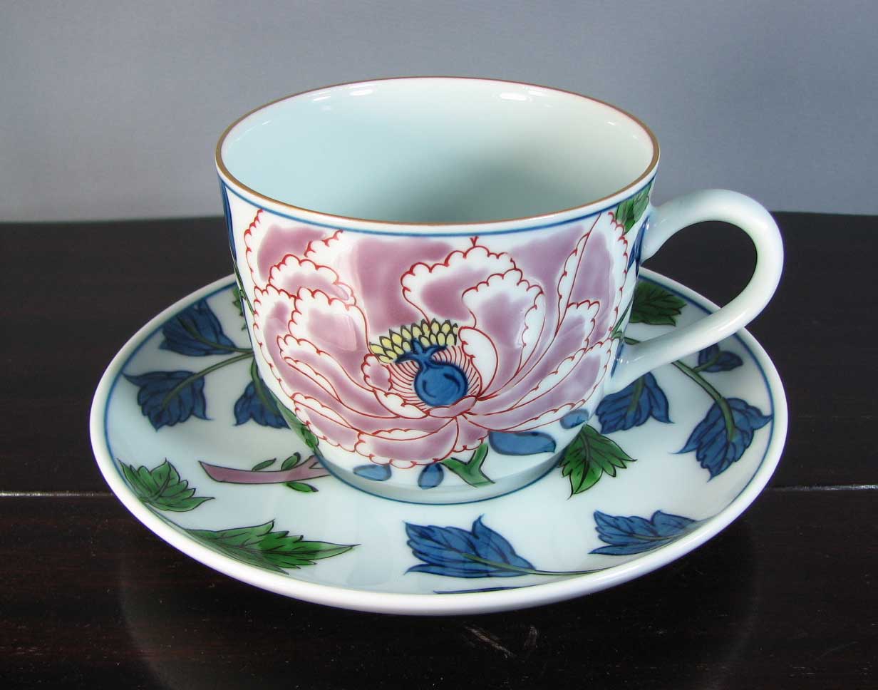 楽天市場】【有田焼】【源右衛門窯】 青磁木ノ葉文 碗皿 【コーヒー