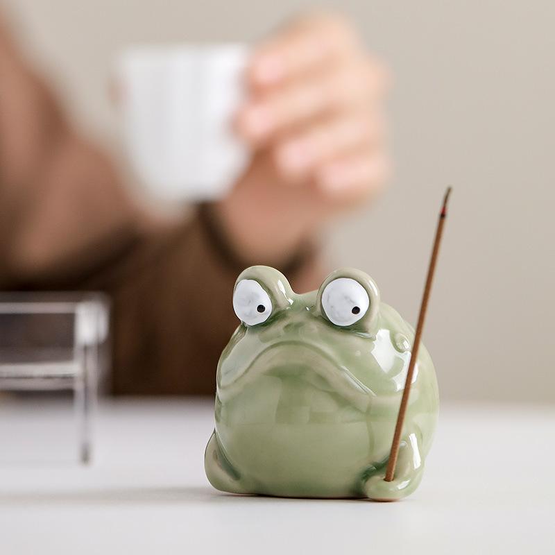 楽天市場】香炉 お香 香炉 アロマ 置物 御線香 せんこう カエル かえる