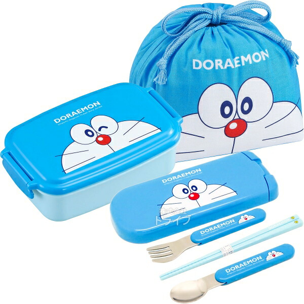 楽天市場】ドラえもん 角型お弁当箱 500ml トリオ コップセット : 知育
