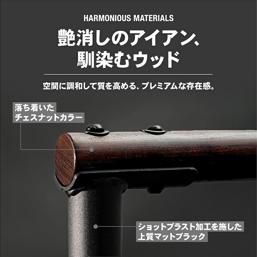 ディップスバー 家庭用 耐荷重300kg 木製 ウッドバー コンパクト 365日