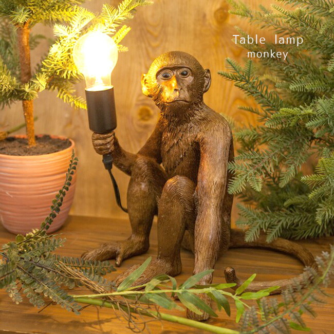 楽天市場】【特典あり】テーブルランプ サル MS-TSZ003[猿 置物 動物