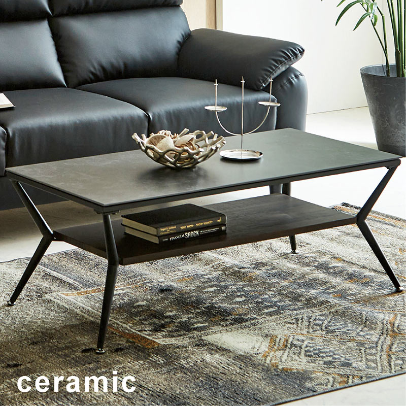 楽天市場】収納付き センターテーブル セラミック 幅125cm 大きめ