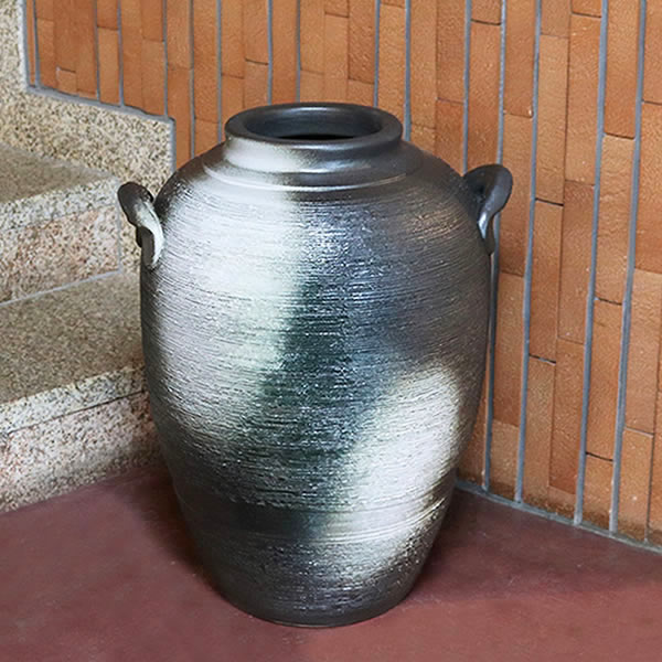 楽天市場】【38時間限定20%OFFクーポン配布中】信楽焼 白窯変壷型傘