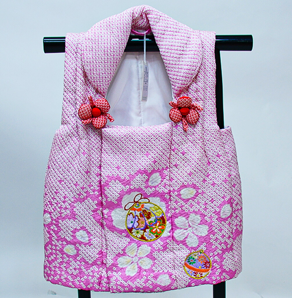 楽天市場】七五三 三歳 女児 被布コート 単品 正絹 総絞り 柄刺繍 陽気