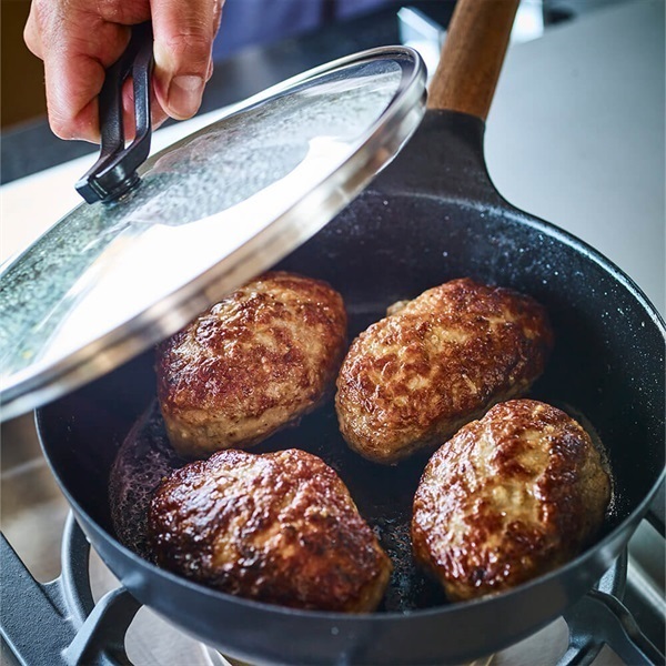 VERMICULAR(バーミキュラ)フライパン 24cm DEEP オーク[ガラスリッド