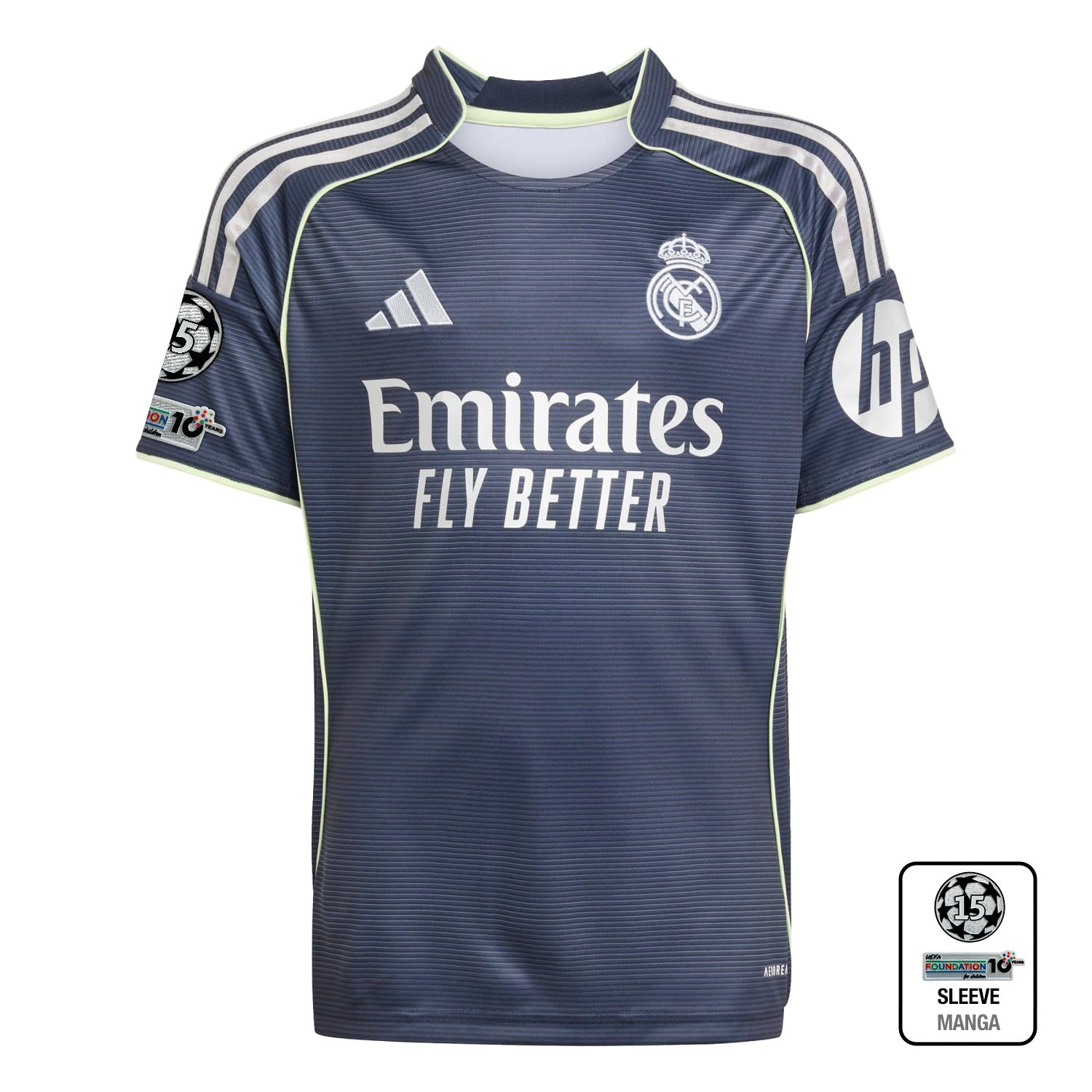 キッズ セカンドキット 25/26 ネイビーブルー Tシャツ – レアル