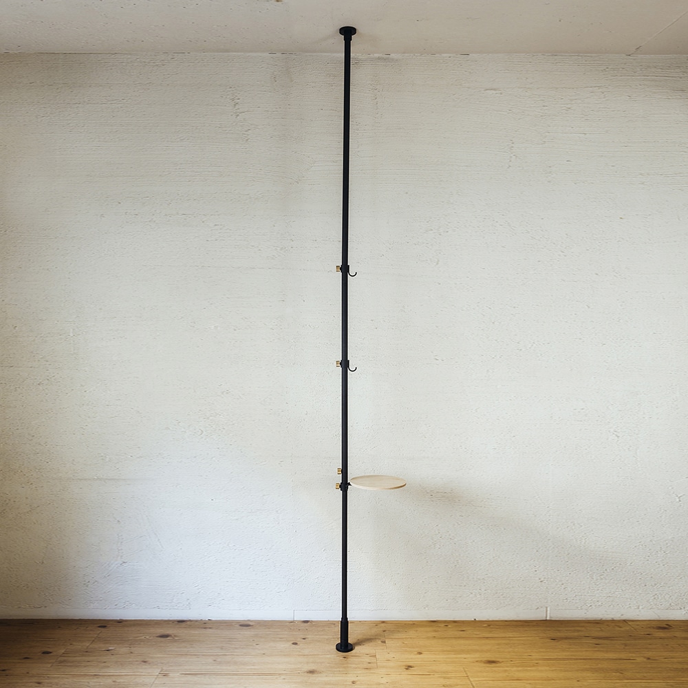 ドローアライン テンションロッド C / ブラック(200-275cm※横つっぱり