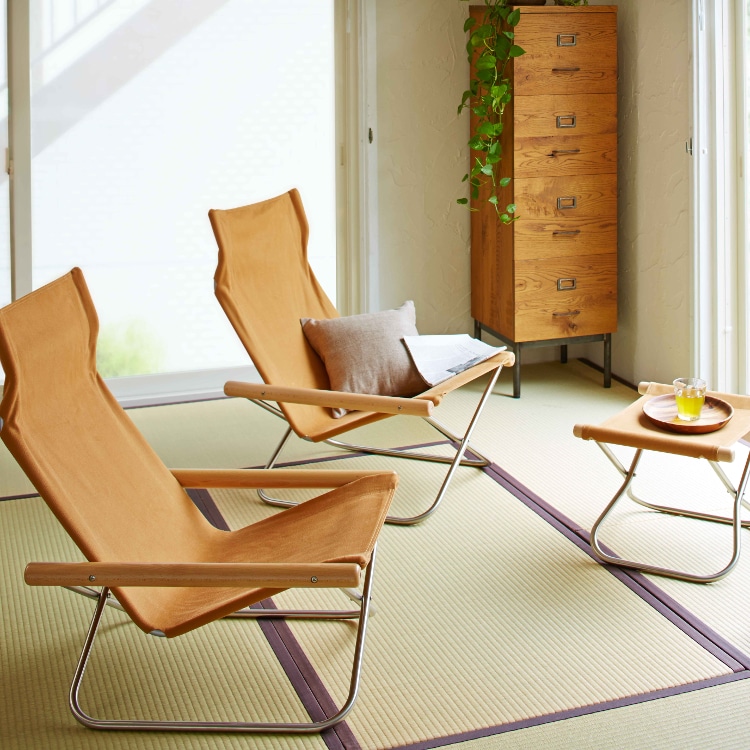 ニーチェア エックス (木部ダークブラウン シートキャメル) | リグナ