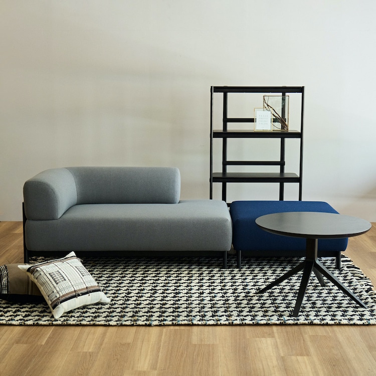 エレファントソファ(シェーズロング) (フレームブラック 張地