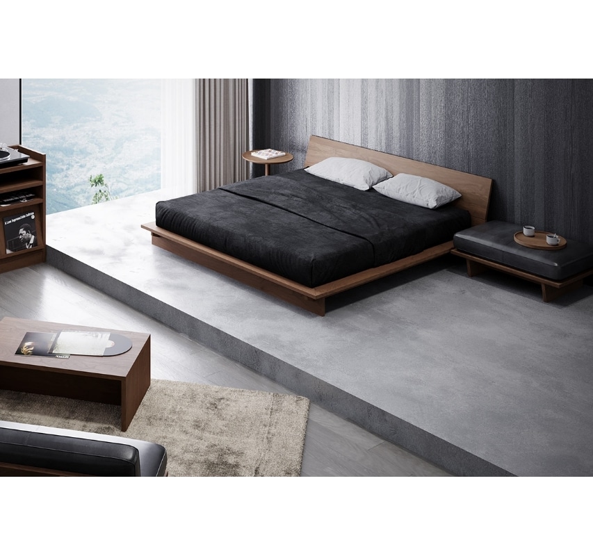 モアレス ベッド (樹種ウォールナット サイズキング) | マスター