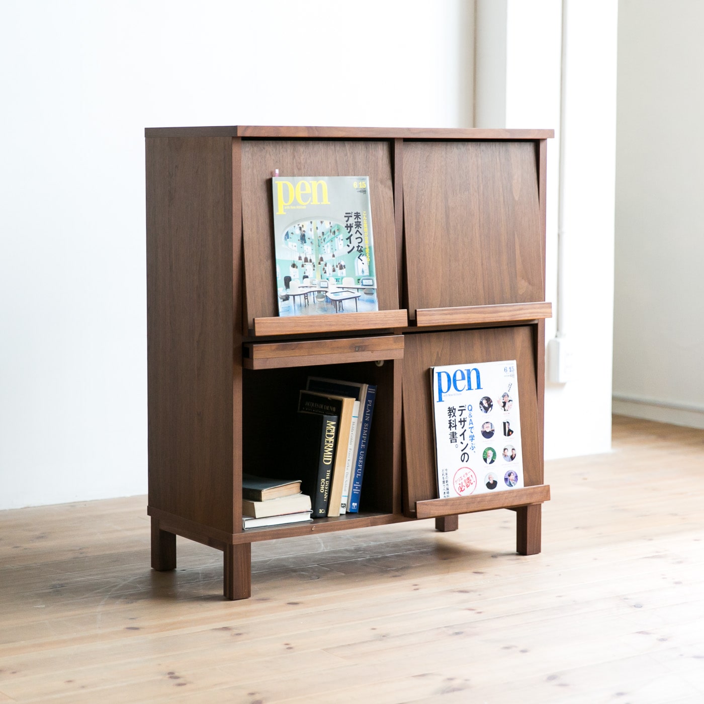 レッチェ マガジンレコードラック(2列) | 高野木工(TAKANO MOKKOU